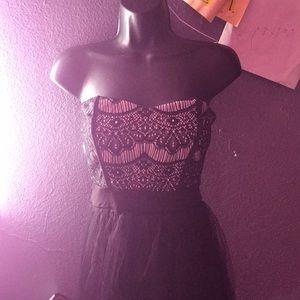 Mini black and white dress